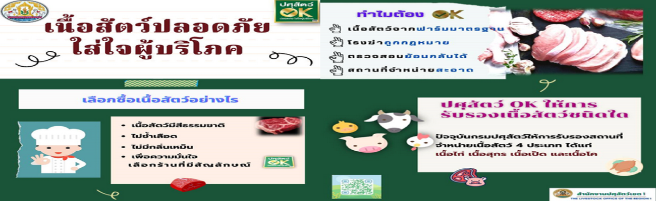 เนื้อสัตว์ปลอดภัยใส่ใจบริโภค 