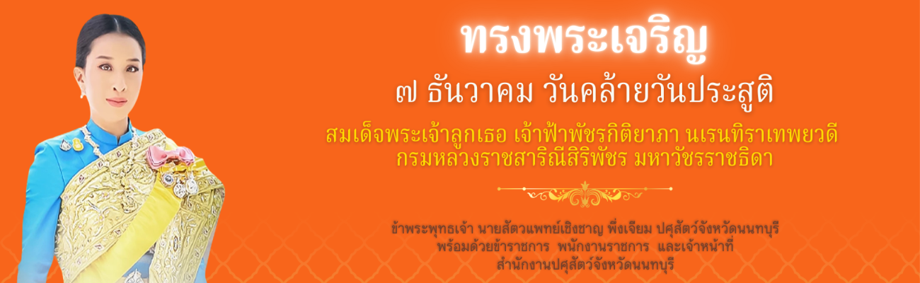 จังหวัดนนทบุรี-๗ ธันวาคม วันคล้ายวันประสูติสมเด็จพระเจ้าลูกเธอเจ้าฟ้าพัชรกิตติยาภาฯ