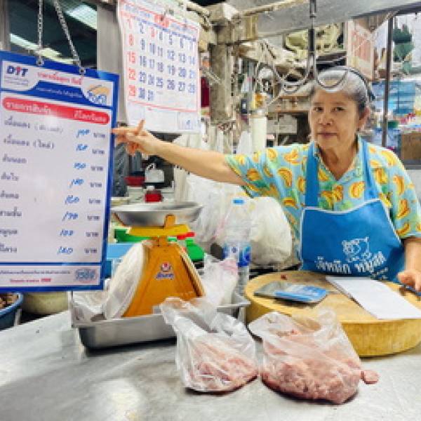 ปศุสัตว์ชัยนาท ตรวจเข้มตลาดสดภาษีซุง เสริมความปลอดภัยสินค้าเกษตร